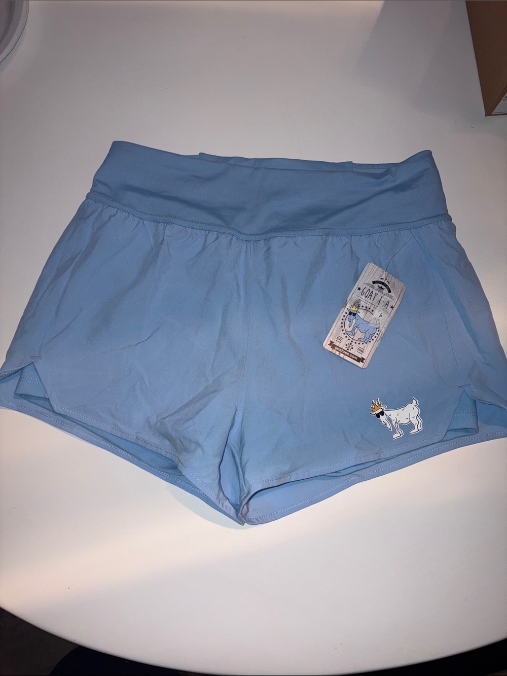 Goat USA OG Collection Relaxed Fit Light Blue Women's Athletic Shorts